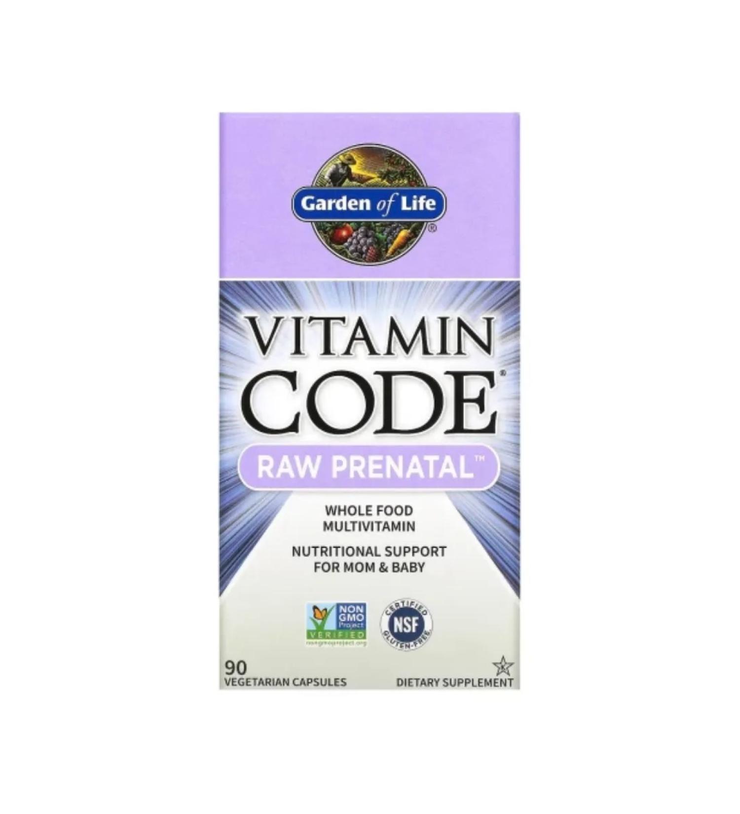 Garden of Life For pregnant women Vitamin Code Raw Prenatal 90 caps