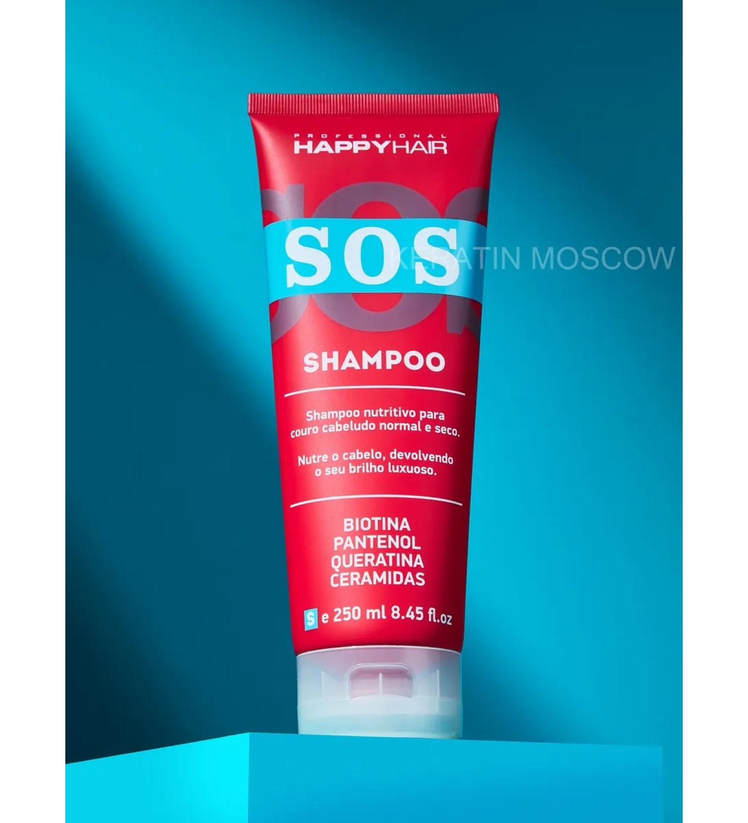 Keratin Moscow Happy Hair Sos Shampoo Sulfate Shampoo - Buy Online on GoSupps.com