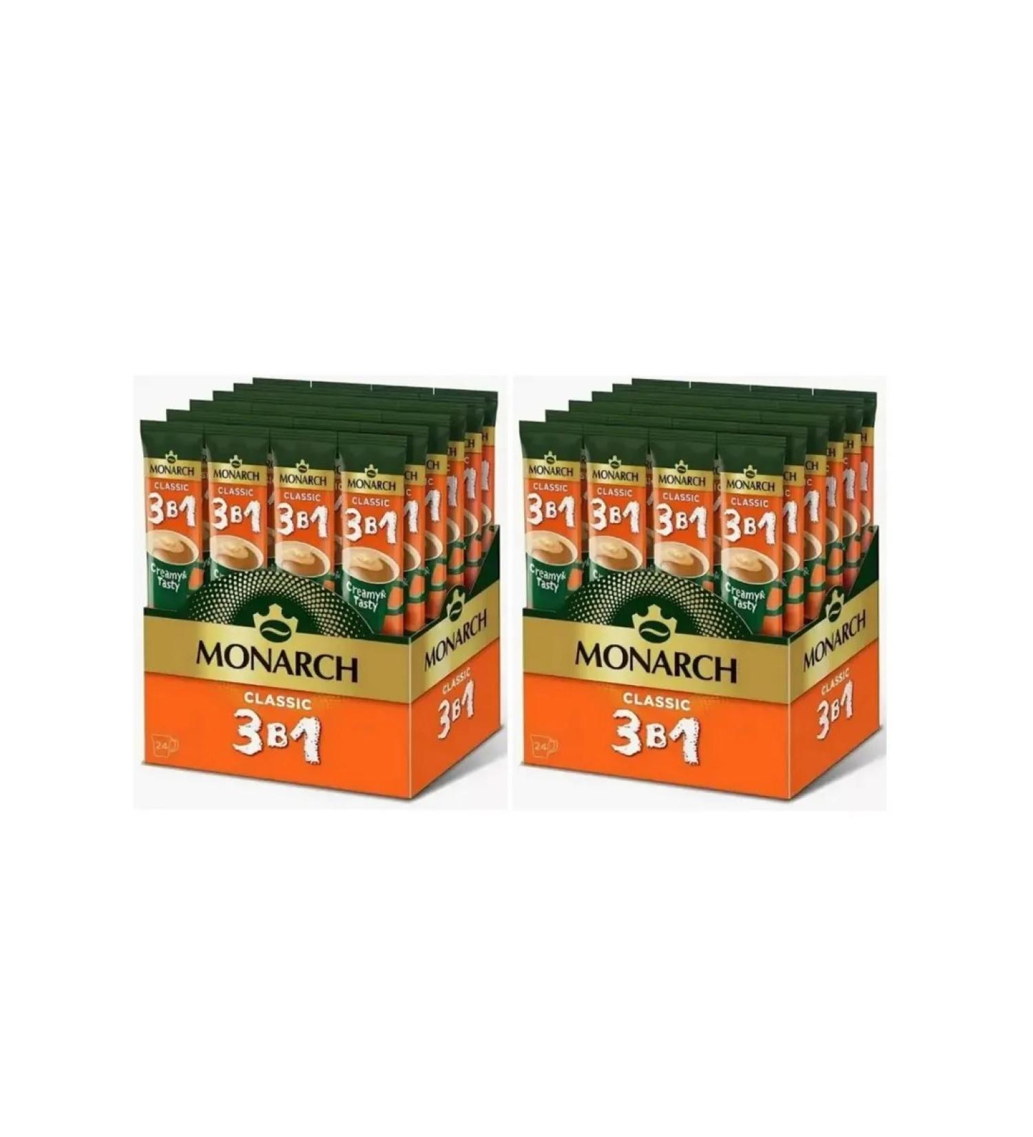 Monarch Soluble coffee 3 in 1 classic classic 2 pcs - 24p! - Buy Online on GoSupps.com