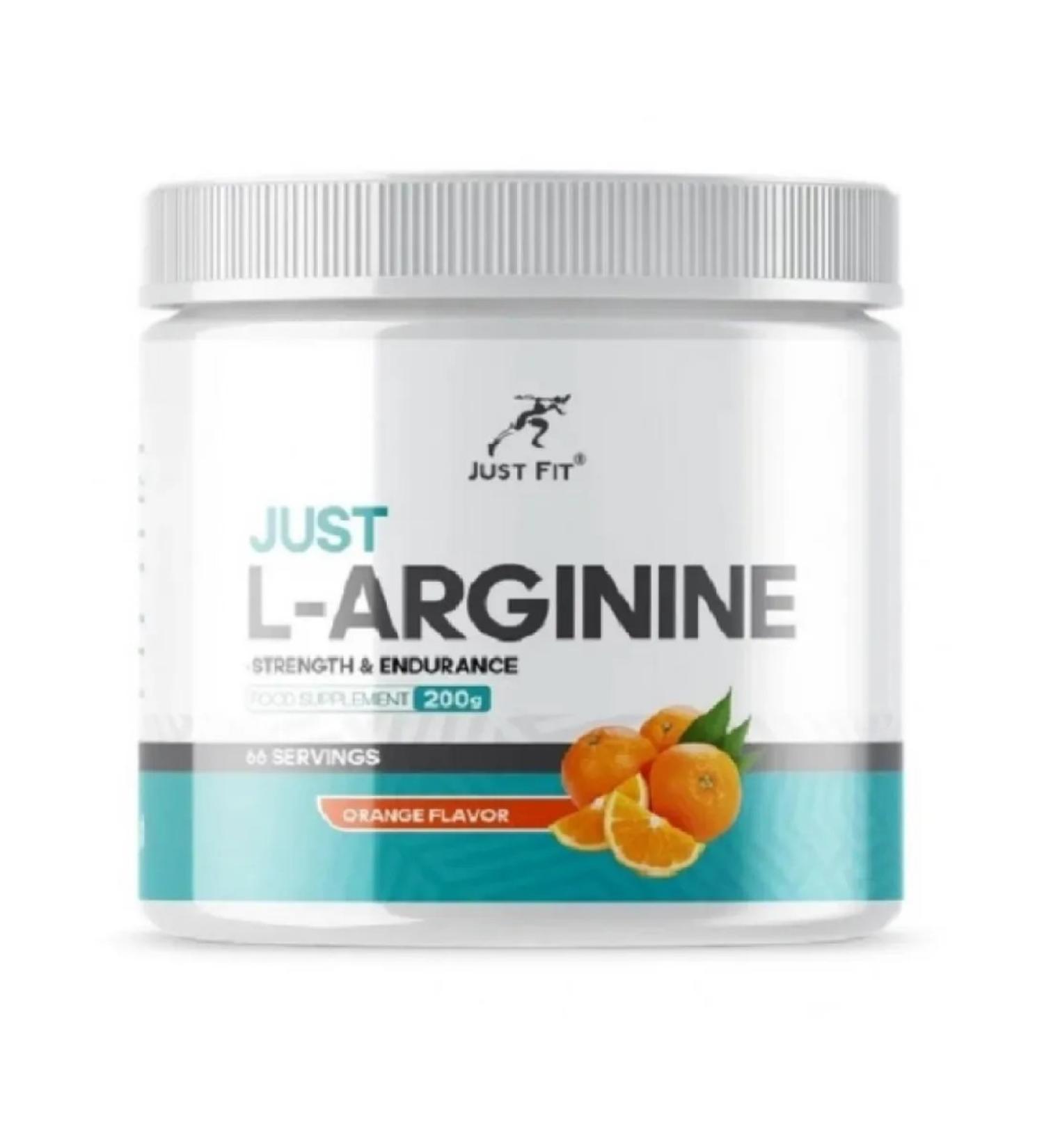 JUST FIT Just Arginine L-Arginine 200 g with orange taste