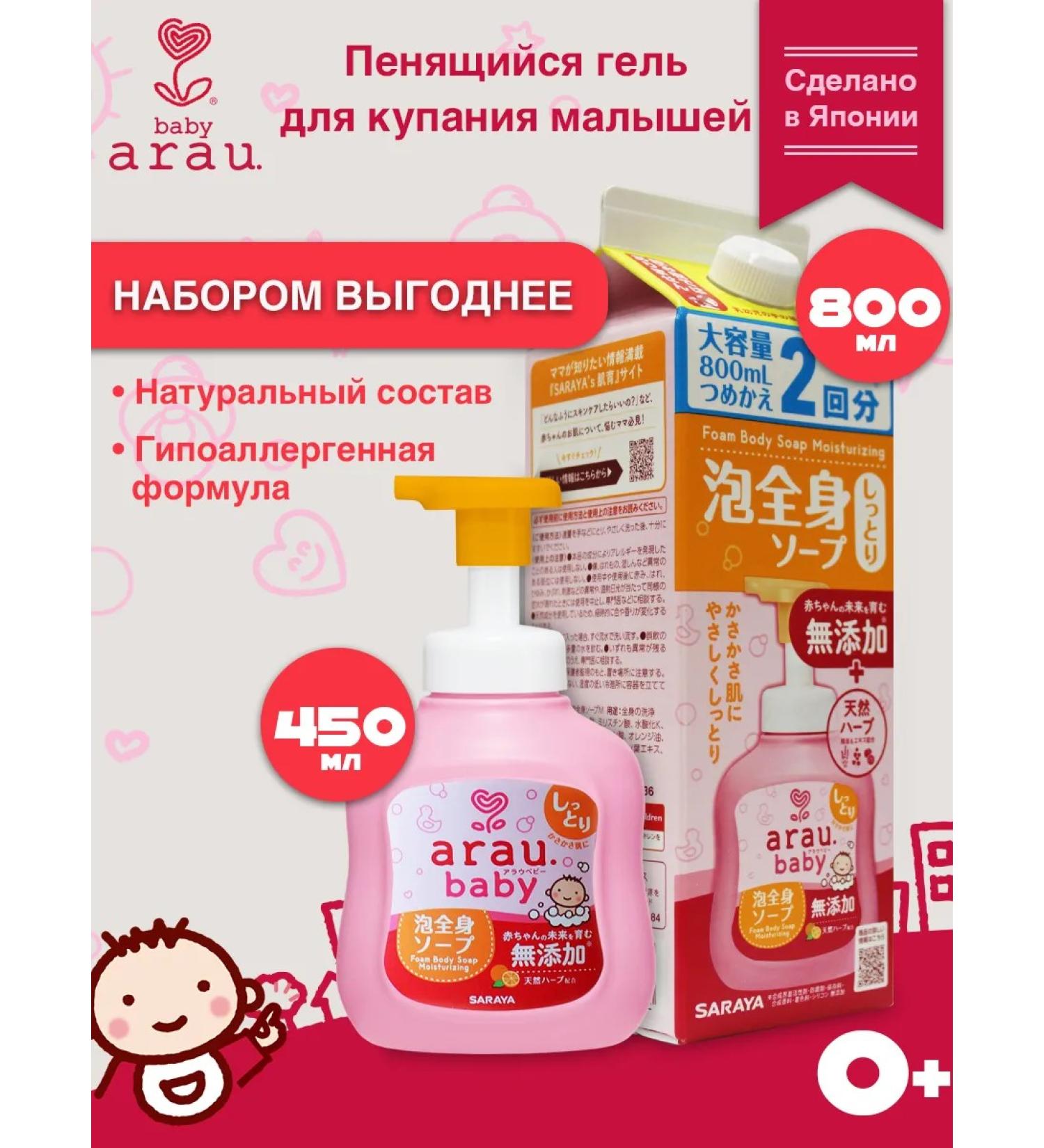 araubaby A set of foam for bathing babies and filler 1250 ml - Buy Online on GoSupps.com