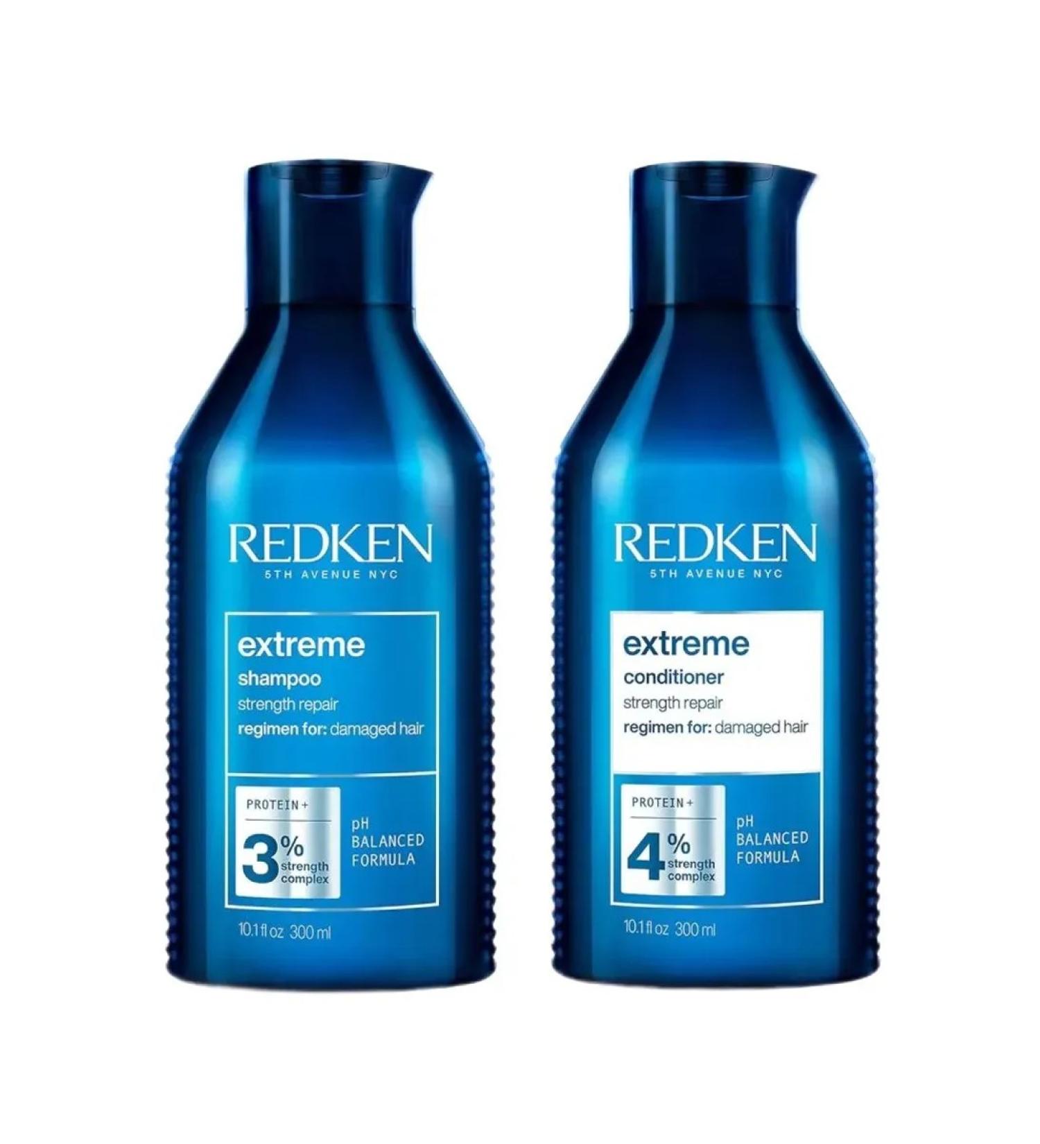 REDKEN Red set of Extreme Shampoo 300ml and air conditioning 300ml - Buy Online on GoSupps.com