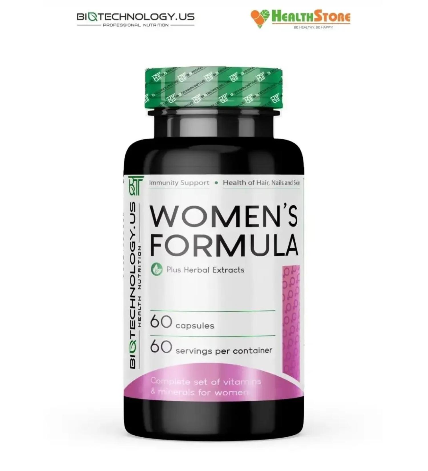 BiotechnologyUS Women's Formula 60 capsules vitamins for women - Buy Online on GoSupps.com