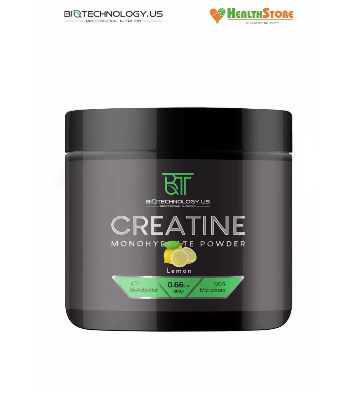 BiotechnologyUS Creatine creatine monohydrate micronized 300 g US lemon - Buy Online on GoSupps.com