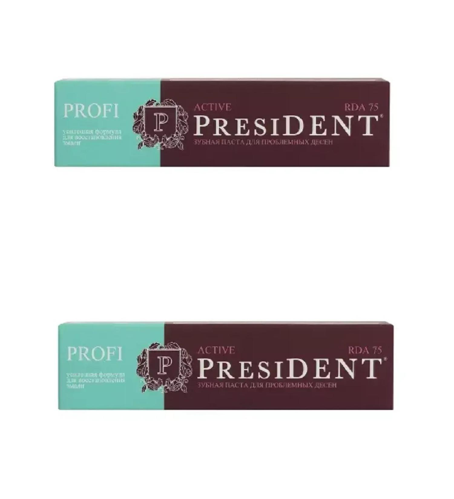 President Profi Active Toothpaste 100ml - 2 pcs - Buy Online on GoSupps.com