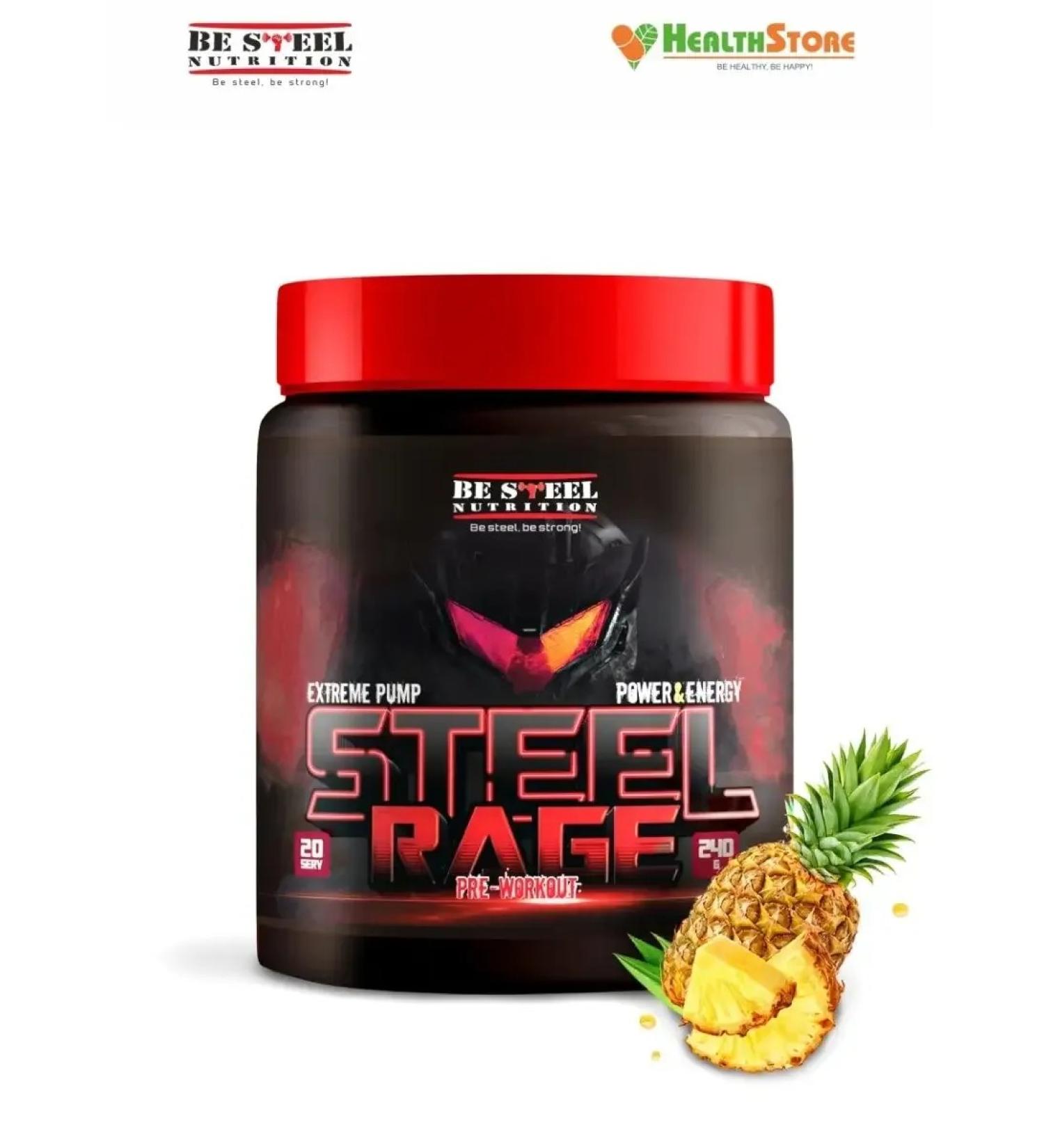 Be Steel Nutrition Steel Rage 240g pineapple. - Buy Online on GoSupps.com