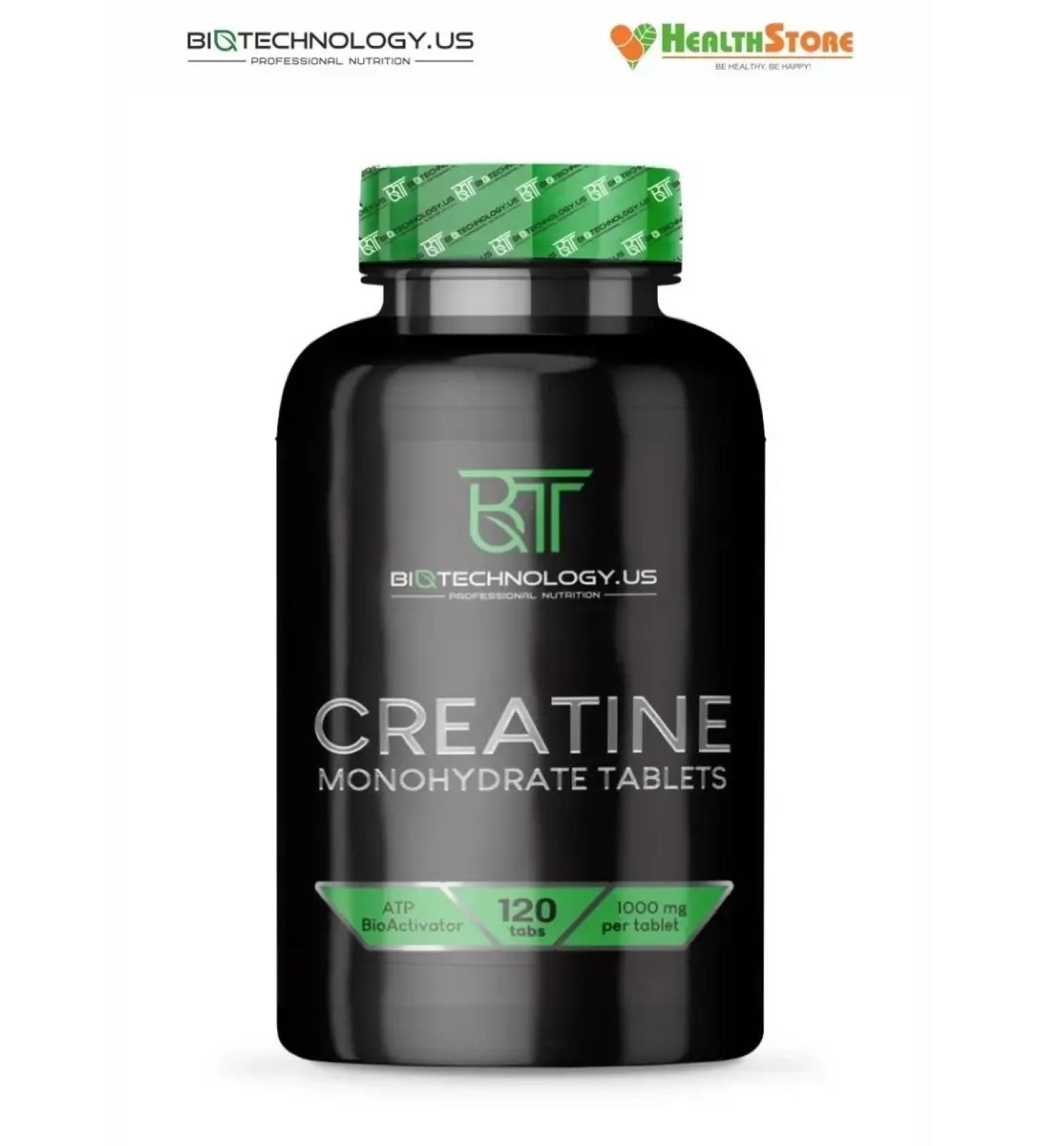 BiotechnologyUS Creatine Monohydrate 120 Tab Creatine Monohydrate - Buy Online on GoSupps.com