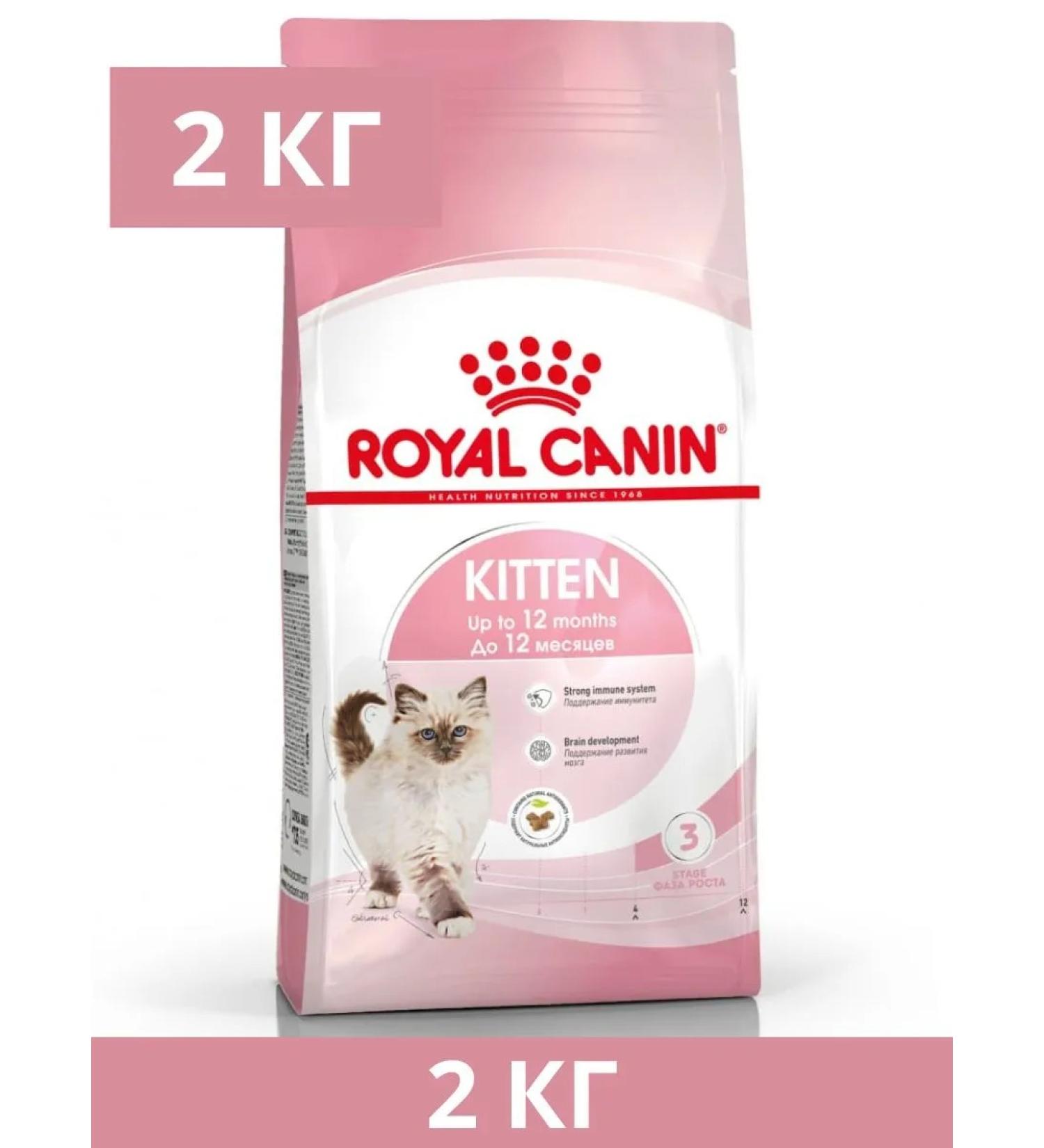 ROYAL CANIN Kitten dry food for kittens from 4 to 12 months 2kg - Buy Online on GoSupps.com
