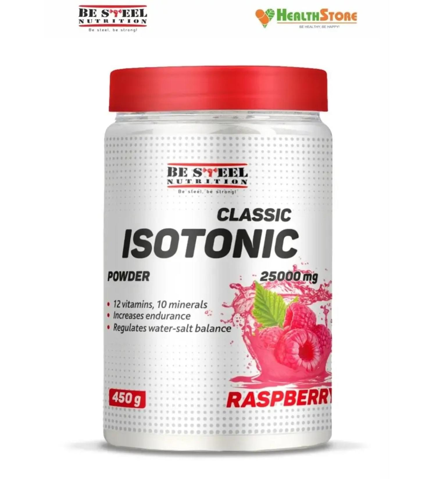 Be Steel Nutrition Isotonic powder Isotonic in powder 450g raspberries - Buy Online on GoSupps.com