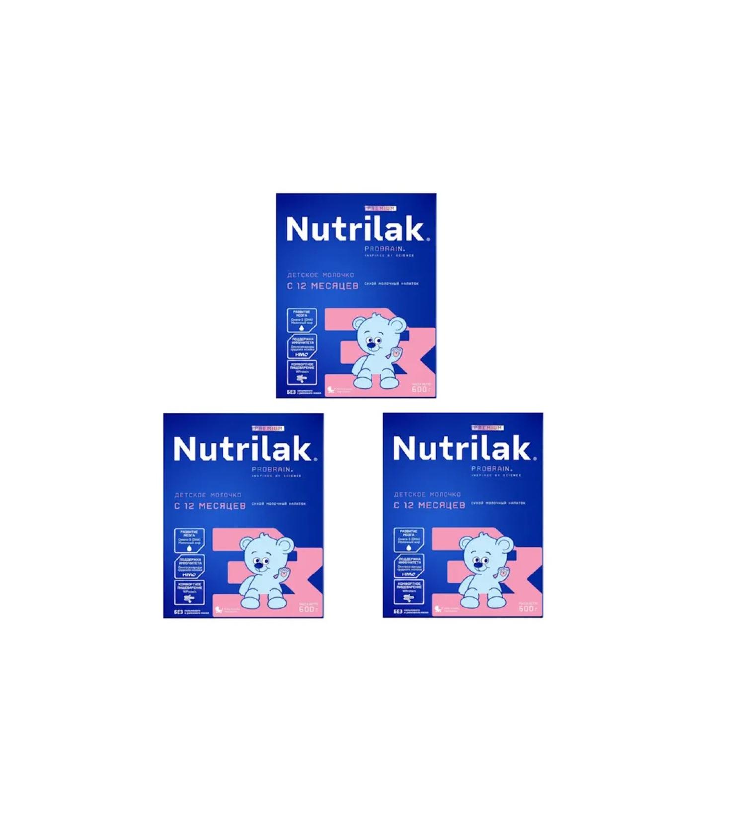 Nutrilak Mixture Premium 3 from 12 months 600 g 3 pcs - Buy Online on GoSupps.com