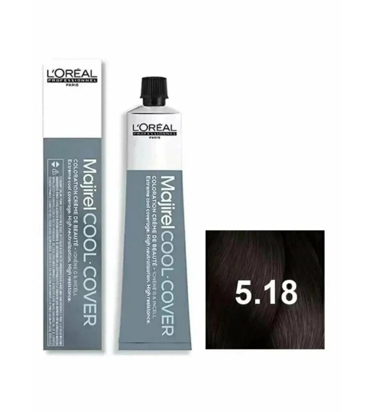 L'OREAL L'REAL MAJIREL COOL COVER 5.18 hair dye 50 ml - Buy Online on GoSupps.com