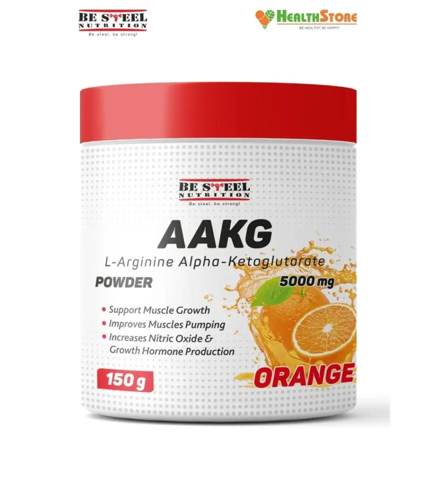 Be Steel Nutrition Arginine amino acid AAKG 150g - Buy Online on GoSupps.com