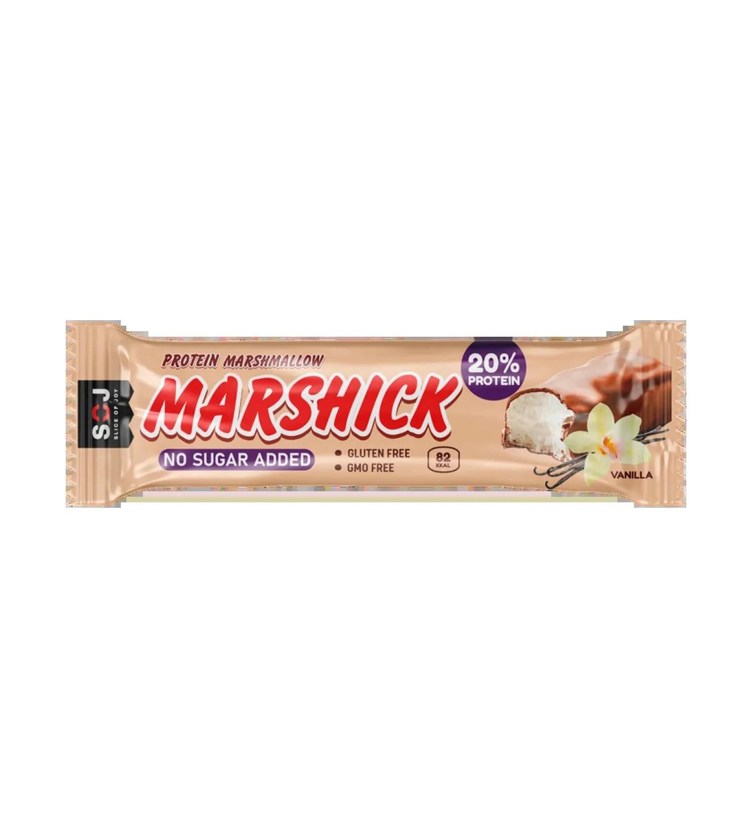 SOJ Bank protein Marshmallow with vanilla in milk