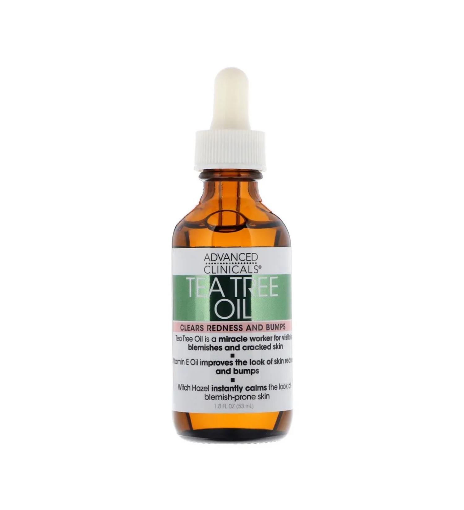 Advanced Clinicals Tea tree oil with vitamin E natural from acne - Buy Online on GoSupps.com