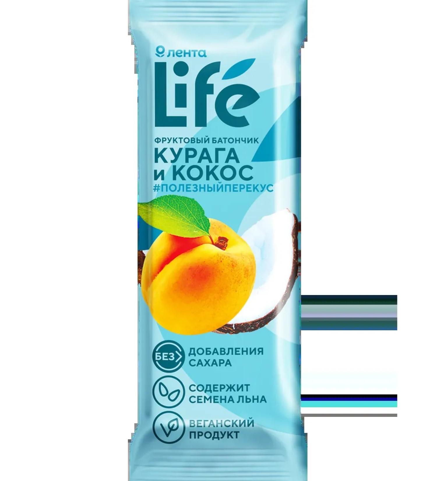 LIFE TAPE Bank fruit dried apricots and coconut 33g 4pcs