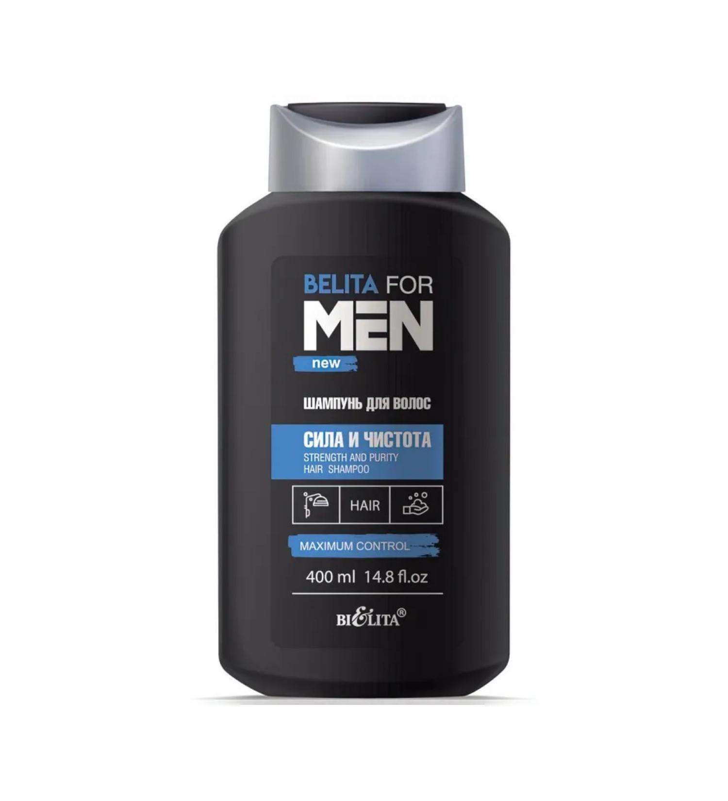 BELITA Hair shampoo for men Strength and cleanliness 400 ml