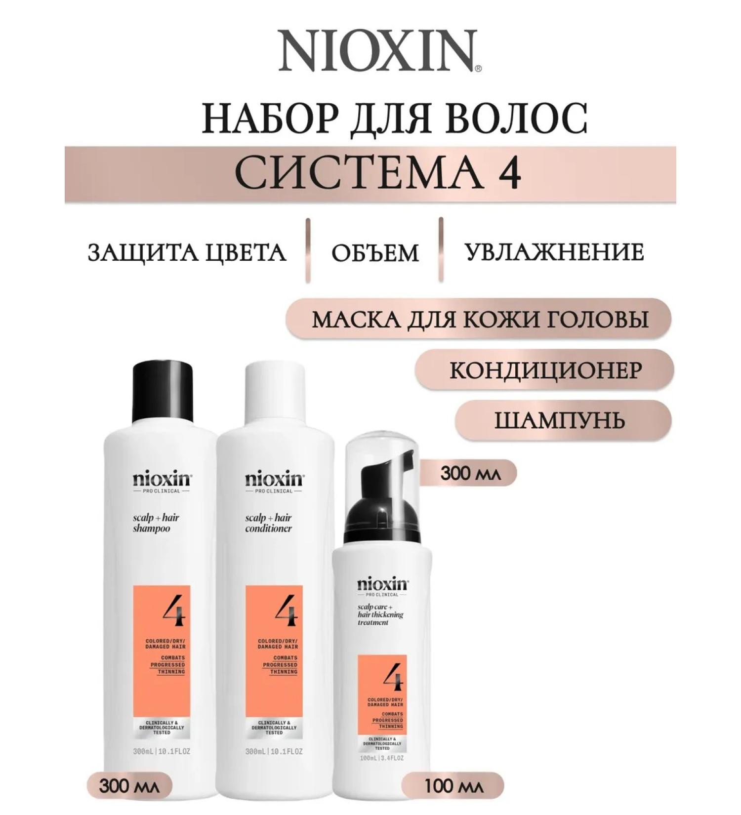 Nioxin System 4 XXL Set for Hair Care 300+300+100 ml - Buy Online on GoSupps.com