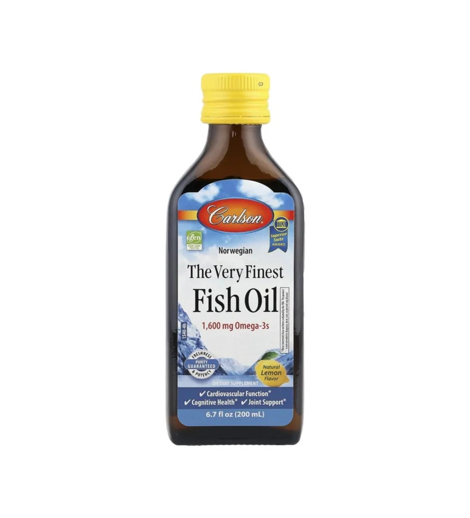Carlson Kid's Fish Oil omega 3 for adults 200ml Orange