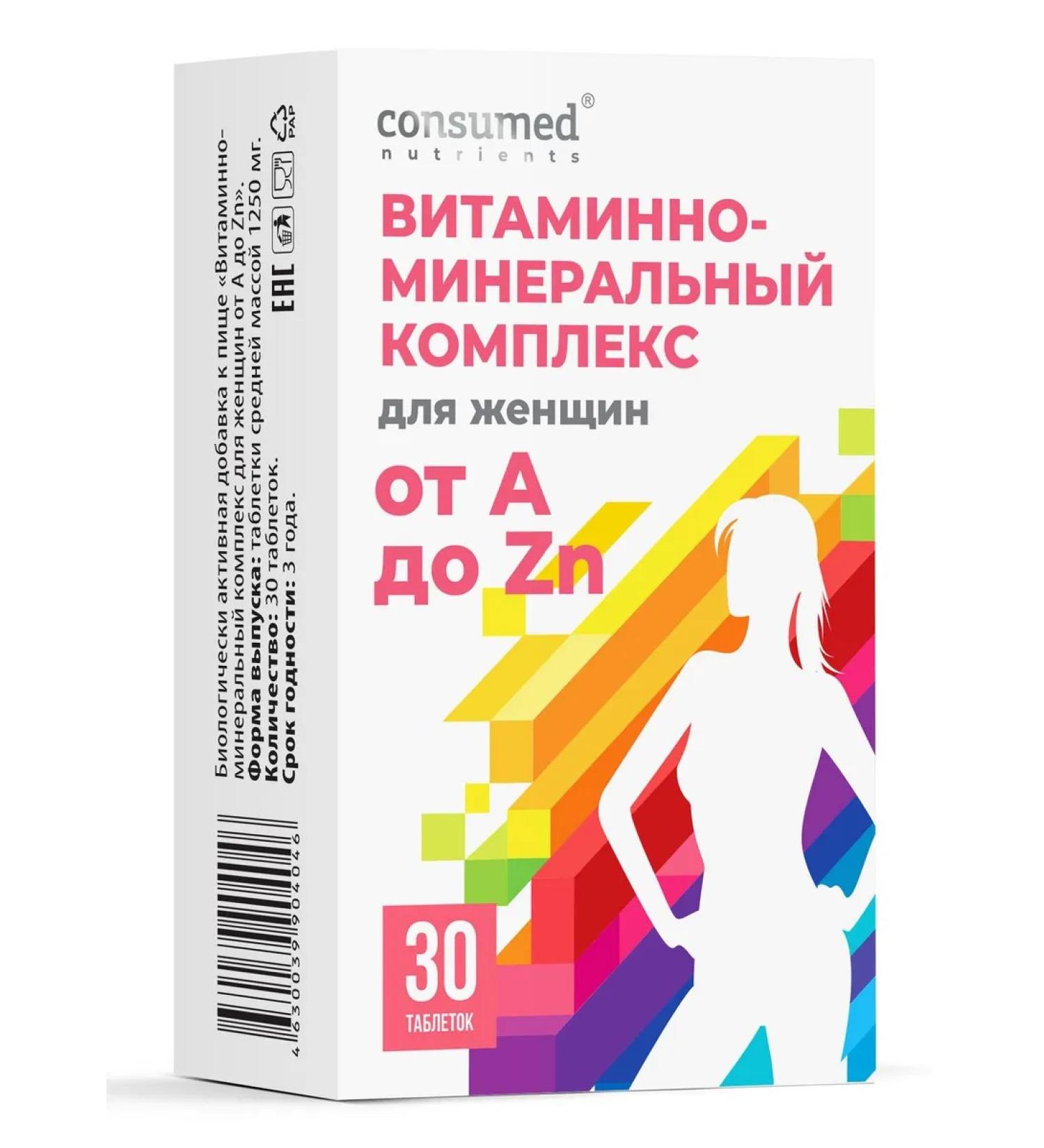 Consumed Vitamin-mineral complex D women from A to ZN Tab.n30