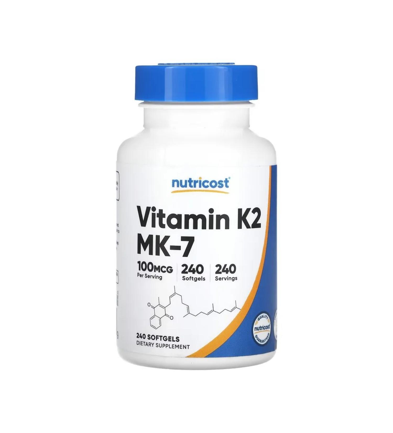 Nutricost Vitamin K2 100 mcg 240 capsules