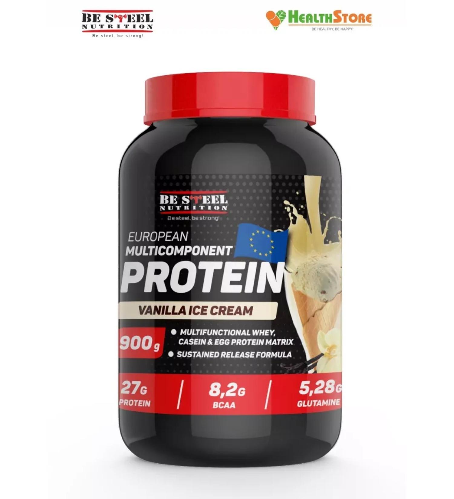 Be Steel Nutrition Protein multicomponent Protein 0.9kg (vanilla) - Buy Online on GoSupps.com