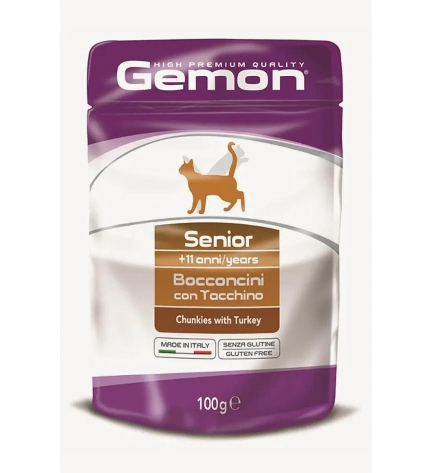 Gemon Wet food of elderly cats with an index 100 g x 24pcs