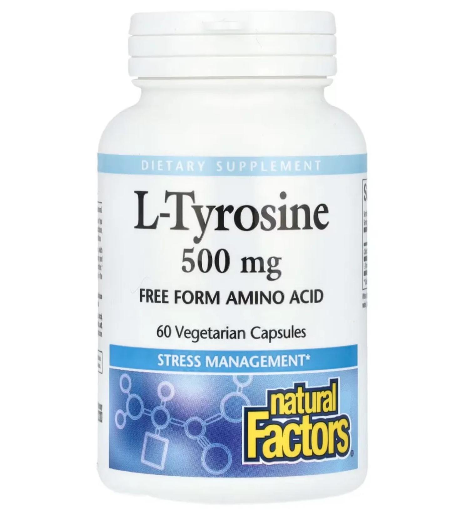 Doctor's Best L Tyrosin in capsules. L-tyrosine-amino acid - Buy Online on GoSupps.com