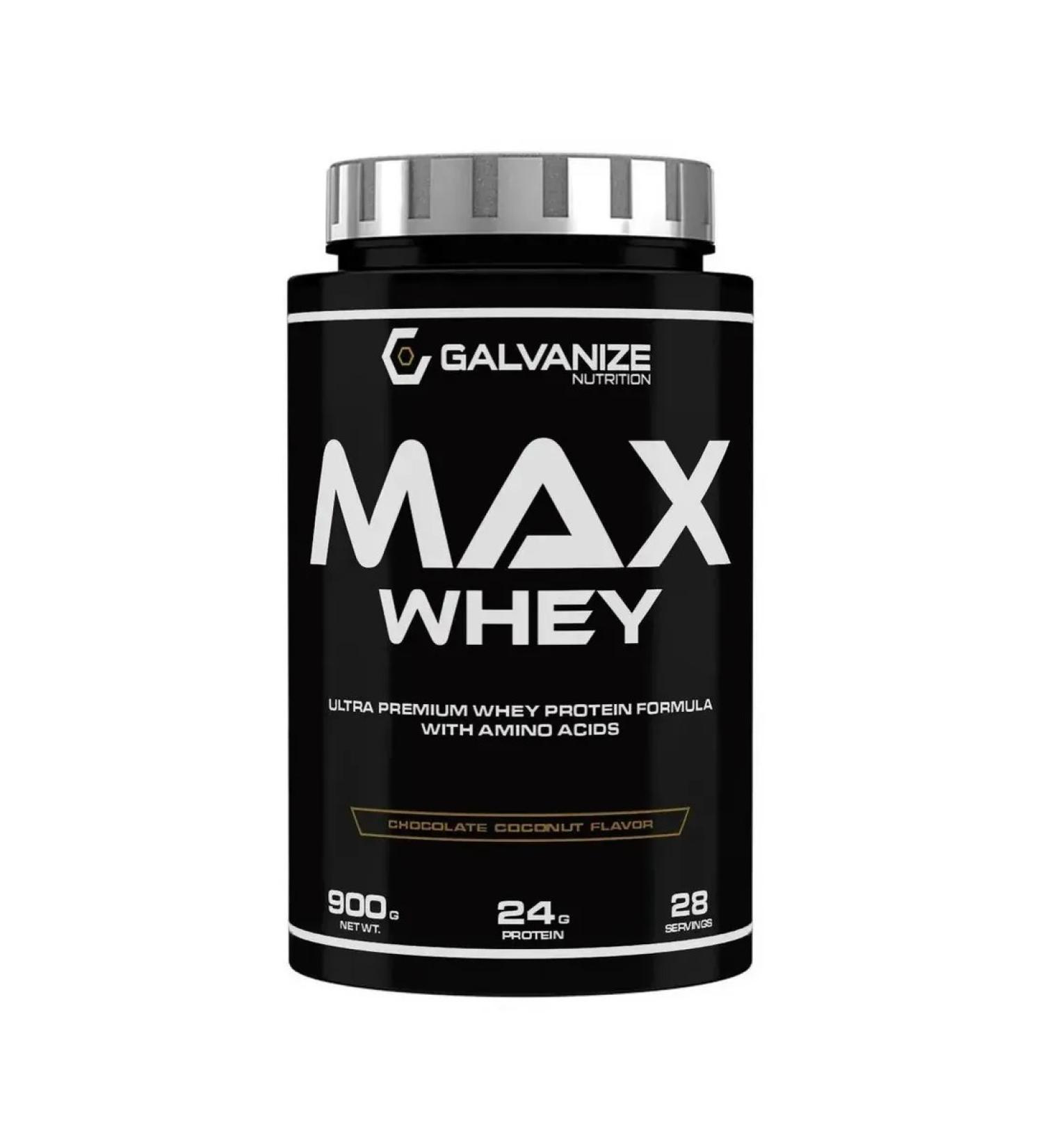 Galvanize Nutrition Whey -coil protein cocktail powder 900g Max Whey Protein