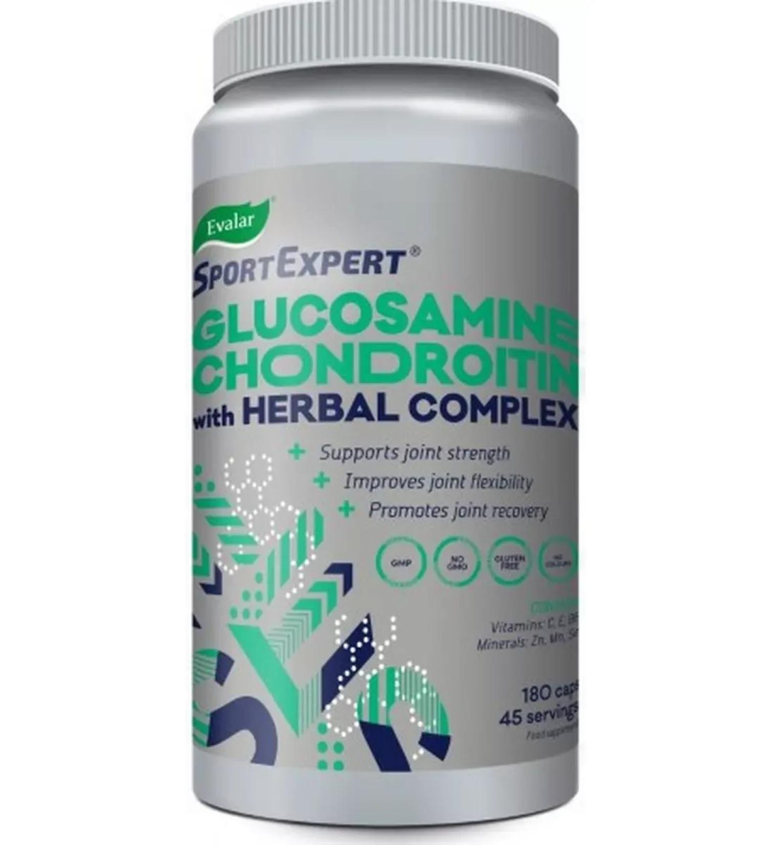 Evalar JSC SPORTEXPECT GLUKOZAMAMIN KHondroitin N180 caps 0.76g