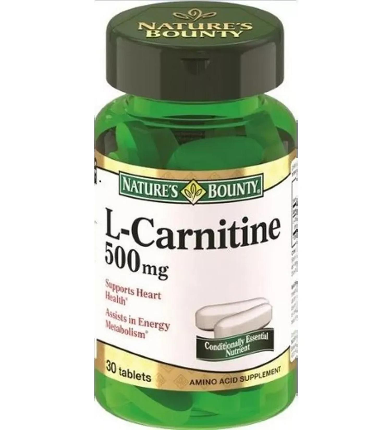 Nature's Bounty Inc L-carnitine 500 mg N30 table 1302mg Natures Bounty