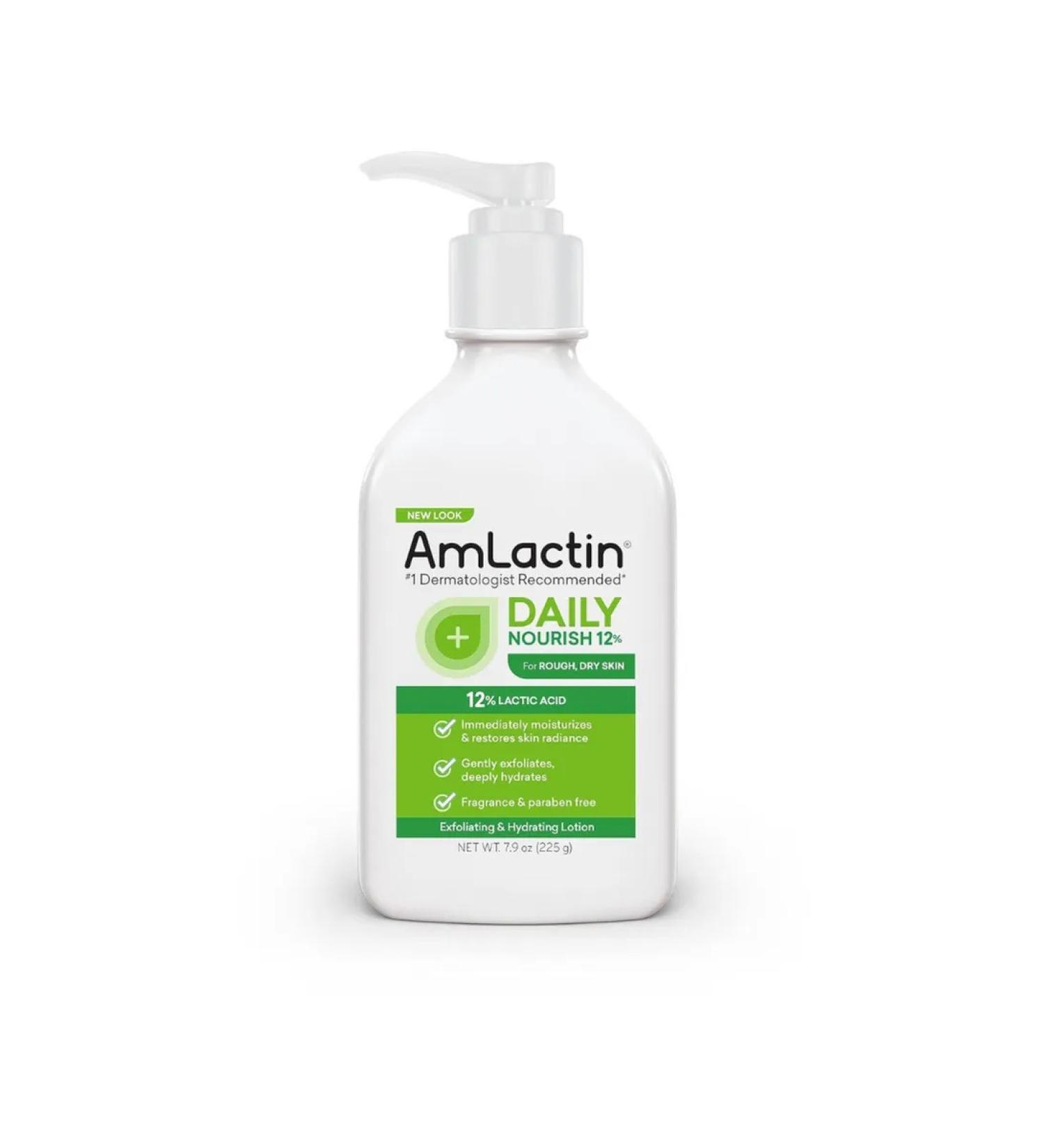 AmLactin Nourishing lotion with 12% lactic acid AHA 225g - Buy Online on GoSupps.com