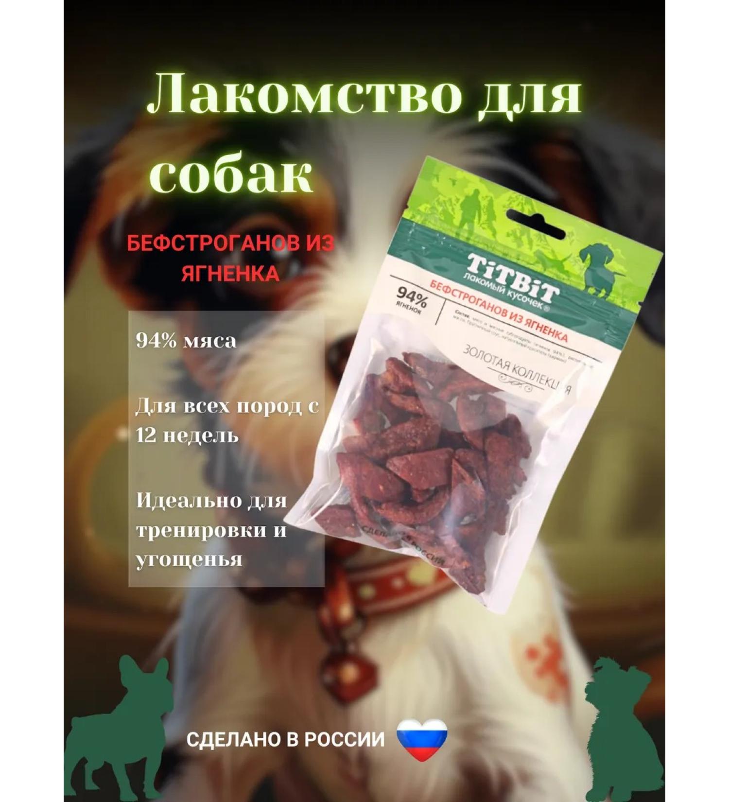 A treat for dogs from a lamb 75 grams Titbit - Buy Online on GoSupps.com