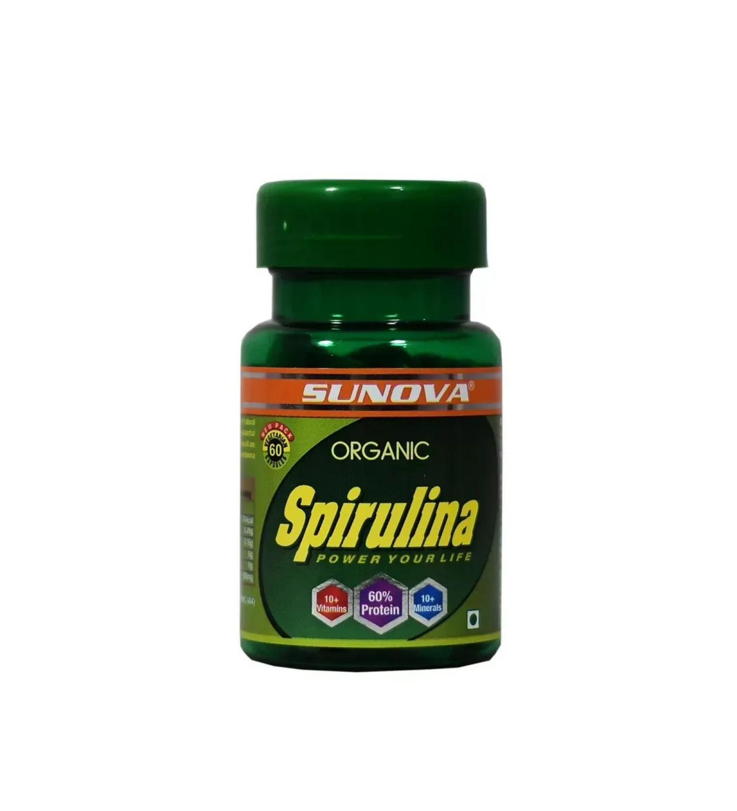 Cool Pharmacy Sunova Spirulina Spirulina 60 Caps