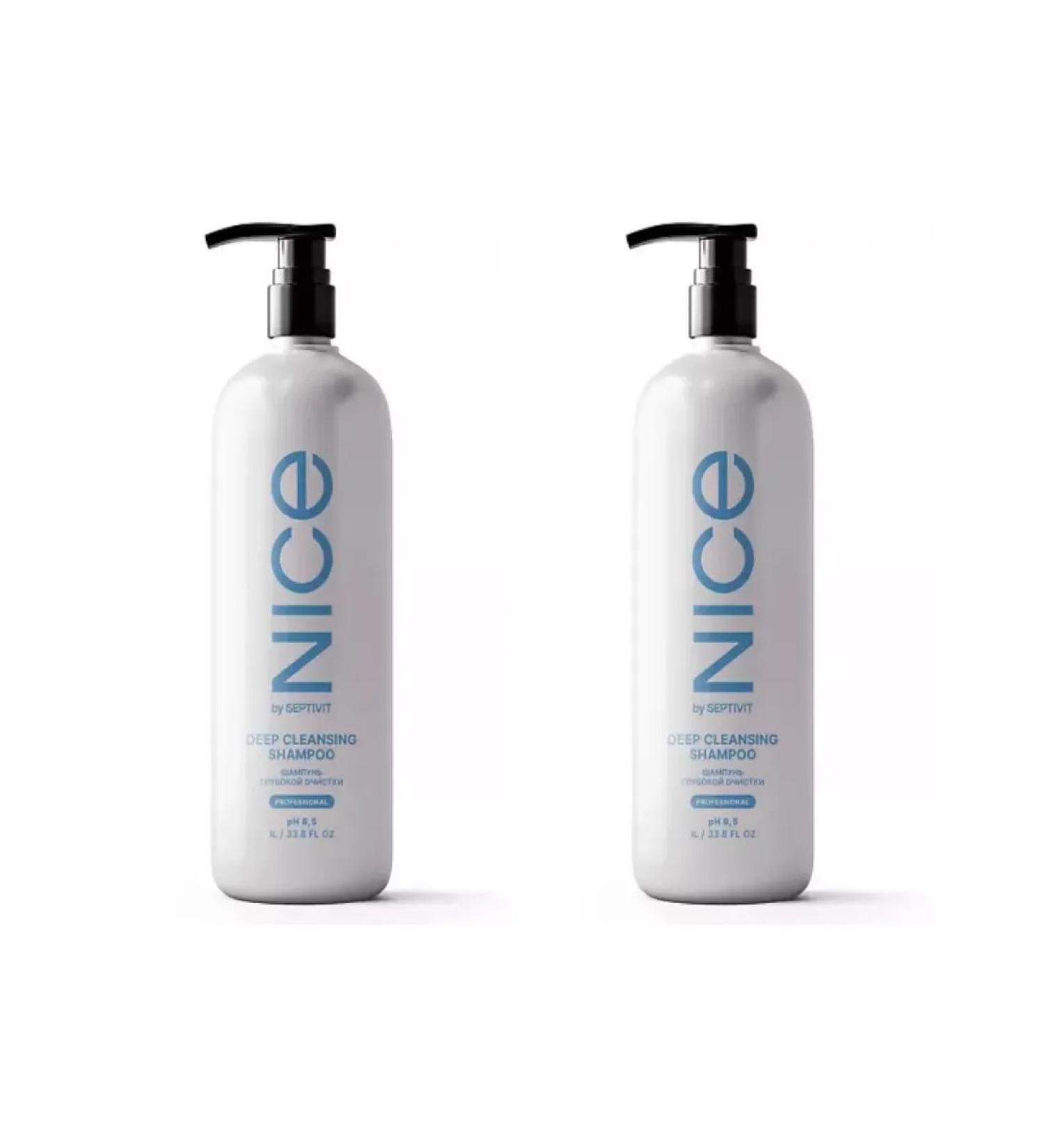 NICE by SEPTIVIT Shampoo for deep hair cleaning 1 l 2 pcs - Buy Online on GoSupps.com