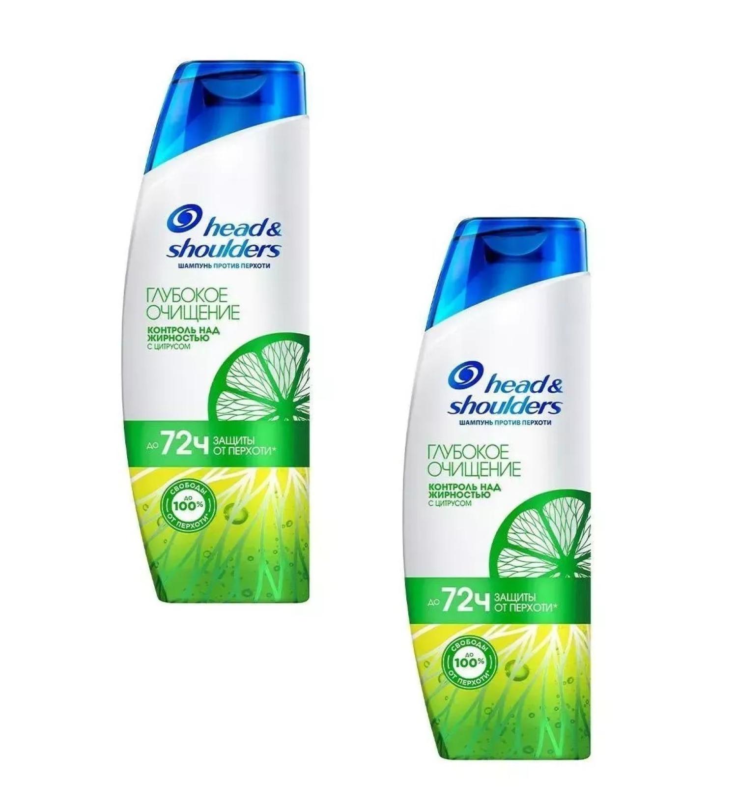 Head & Shoulders Shampoo deep cleansing with citrus 300 ml - 2 pcs - Buy Online on GoSupps.com