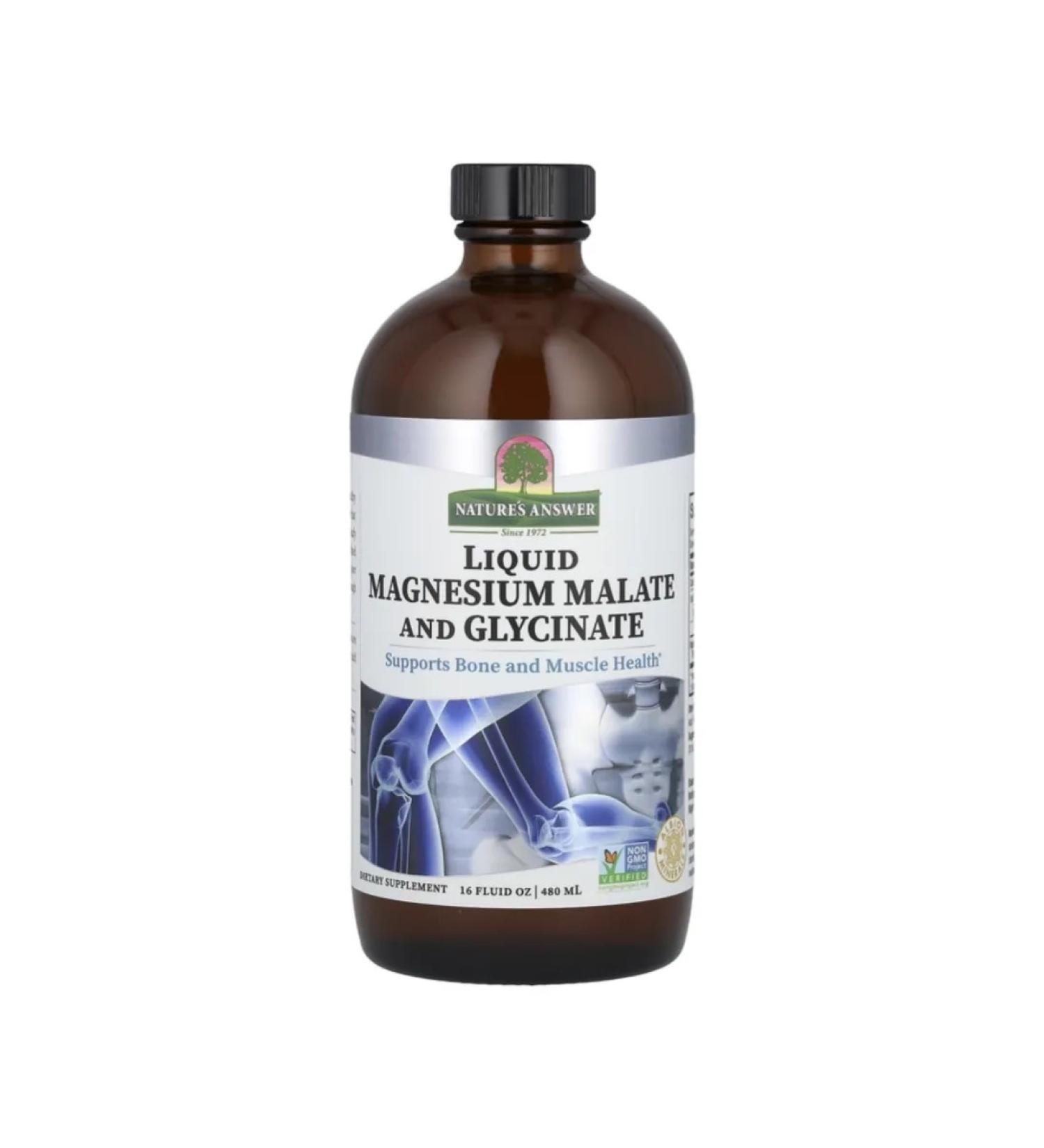 Natures Answer Malat and glycinate of magnesium in liquid form 480 ml