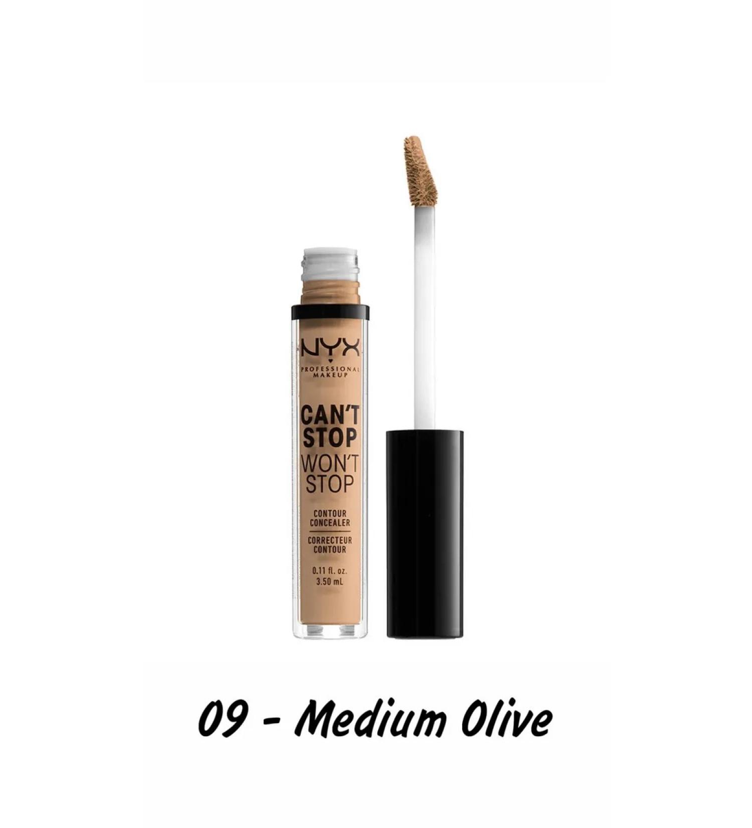 NYX Professional Makeup Consilery CAN'T STOP WON'T Stop 09 Medium Olive - Buy Online on GoSupps.com