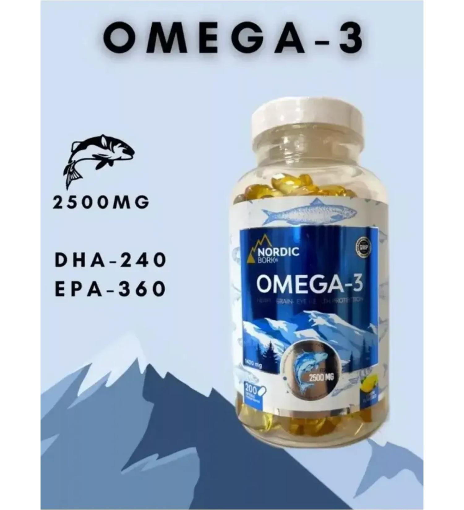 Vitamins and minerals Omega-3 200 capsules fish oil Omega 3