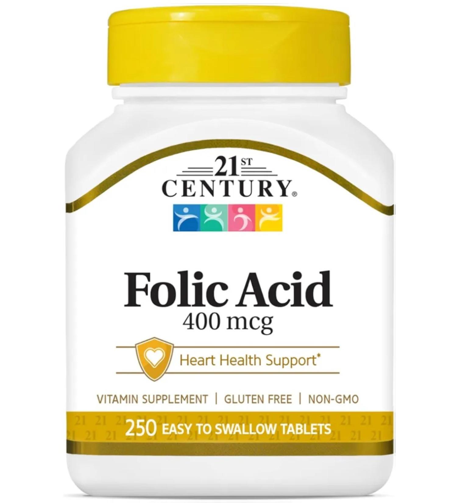21st Century FOLIC ACID 400 MCG 250 Tablets (folic acid 400 g) - Buy Online on GoSupps.com