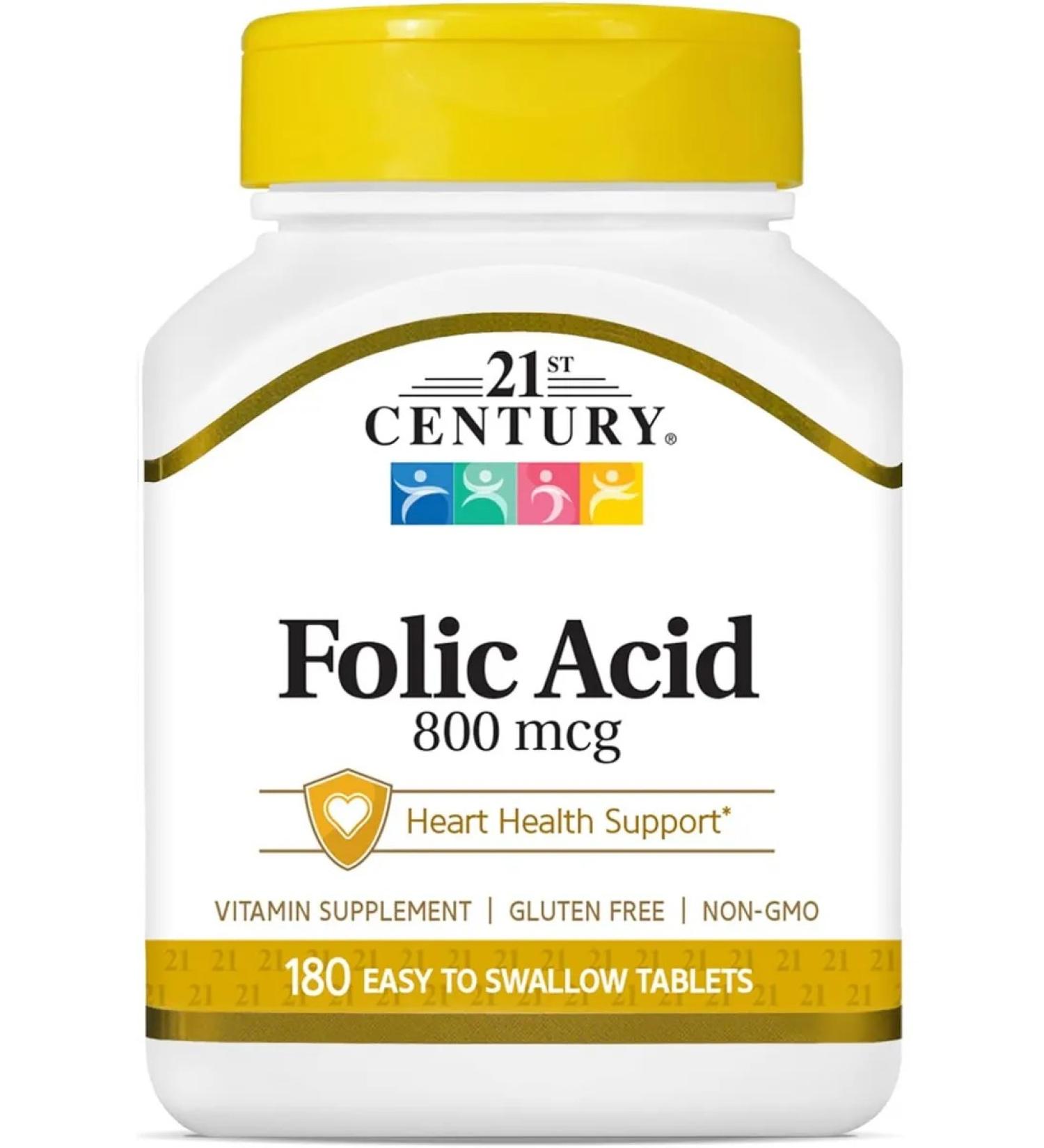 21st Century FOLIC ACID 800 MCG 180 Tablets (folic acid) - Buy Online on GoSupps.com