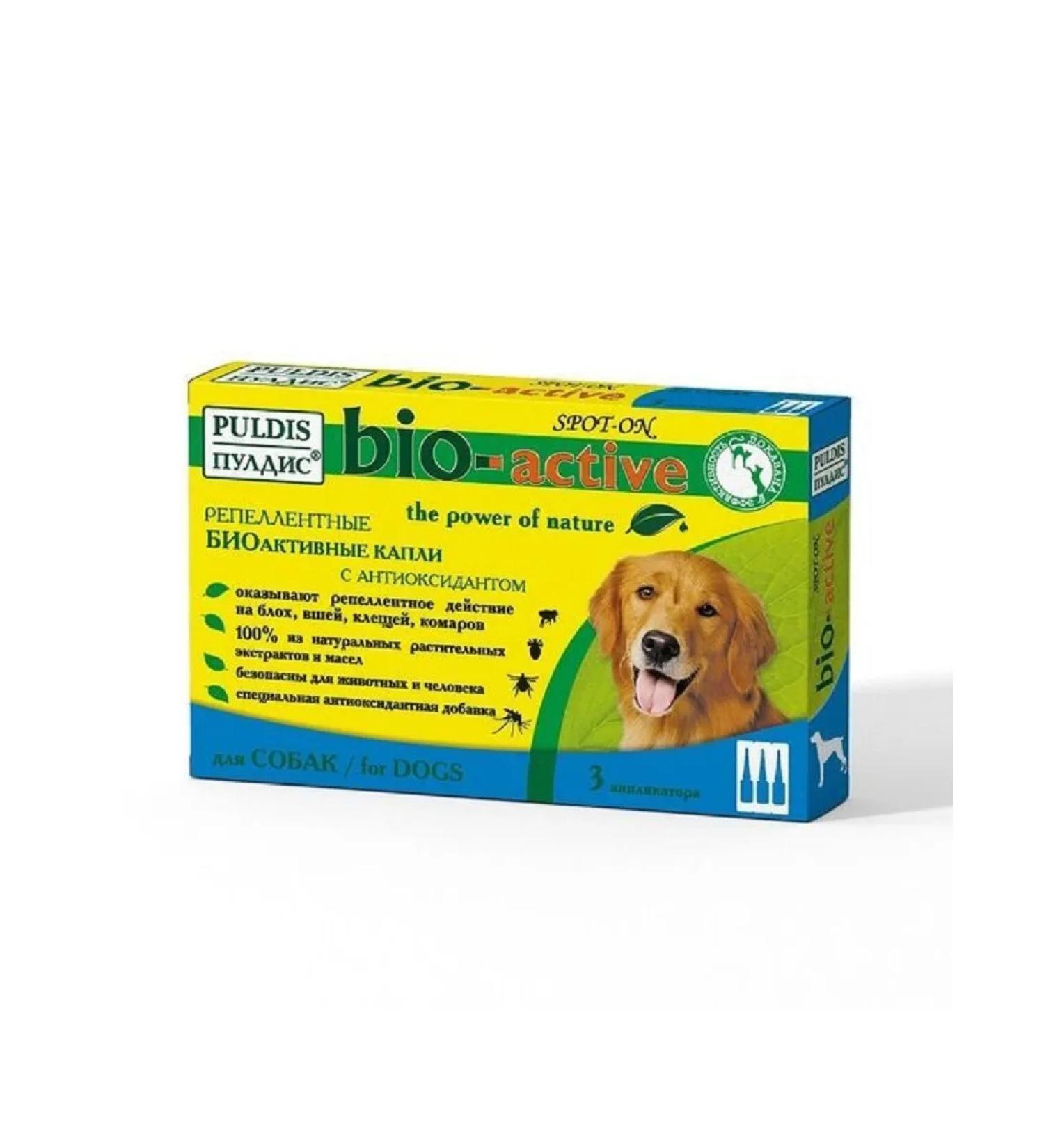 Puldis Drops on the withers of bio for dogs 3 pipettes