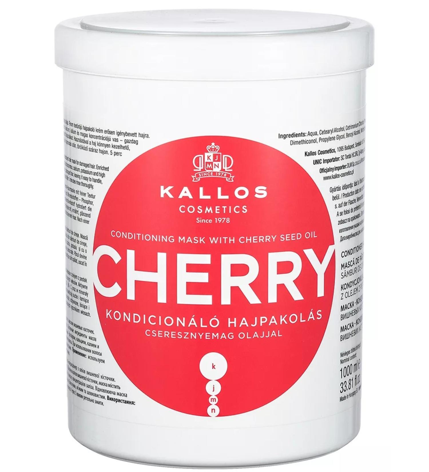 Kallos Cosmetics Cherry Mask for damaged hair 1l - Buy Online on GoSupps.com