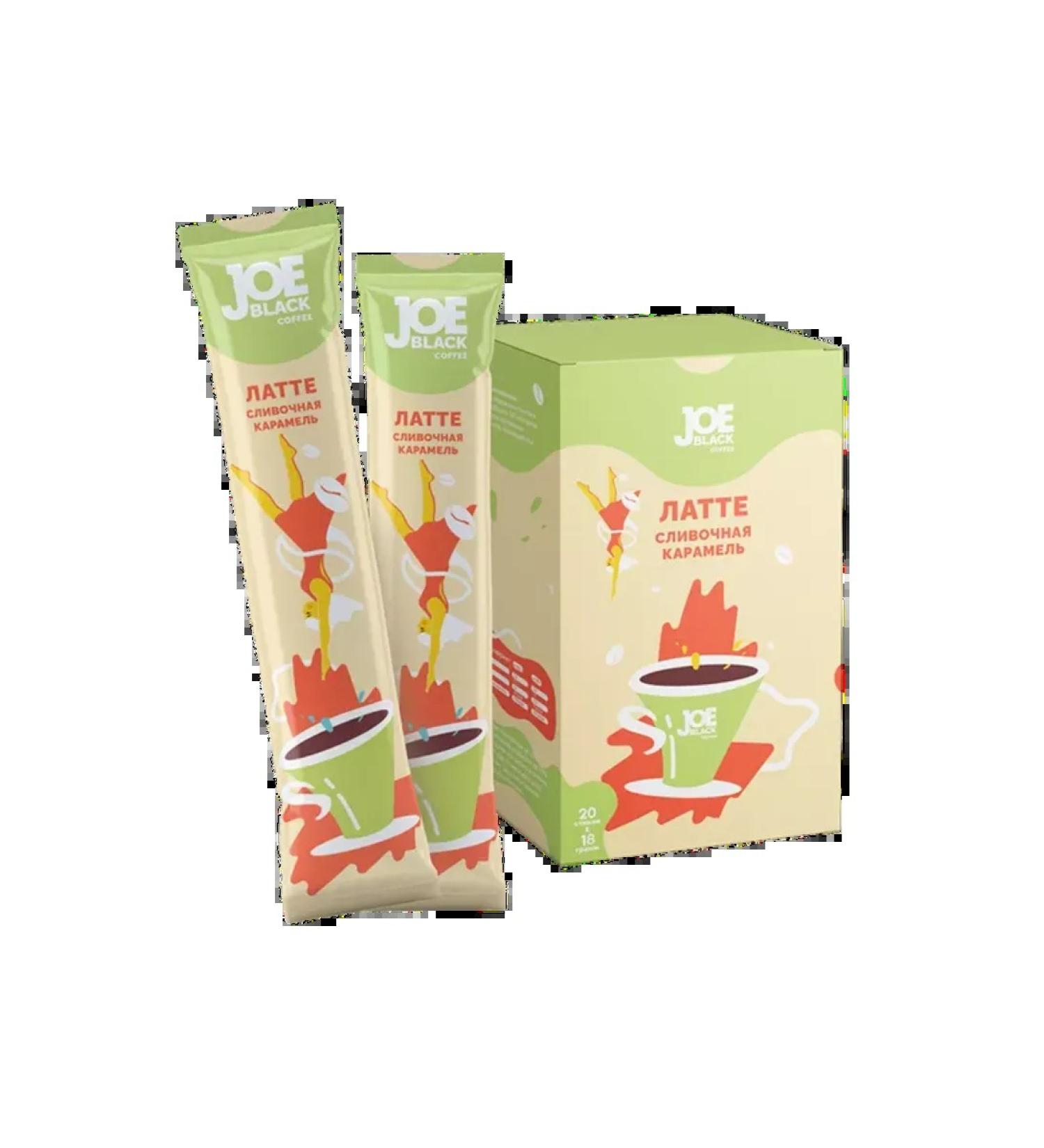 Joe Black Coffee soluble Latte Cream caramel - Buy Online on GoSupps.com