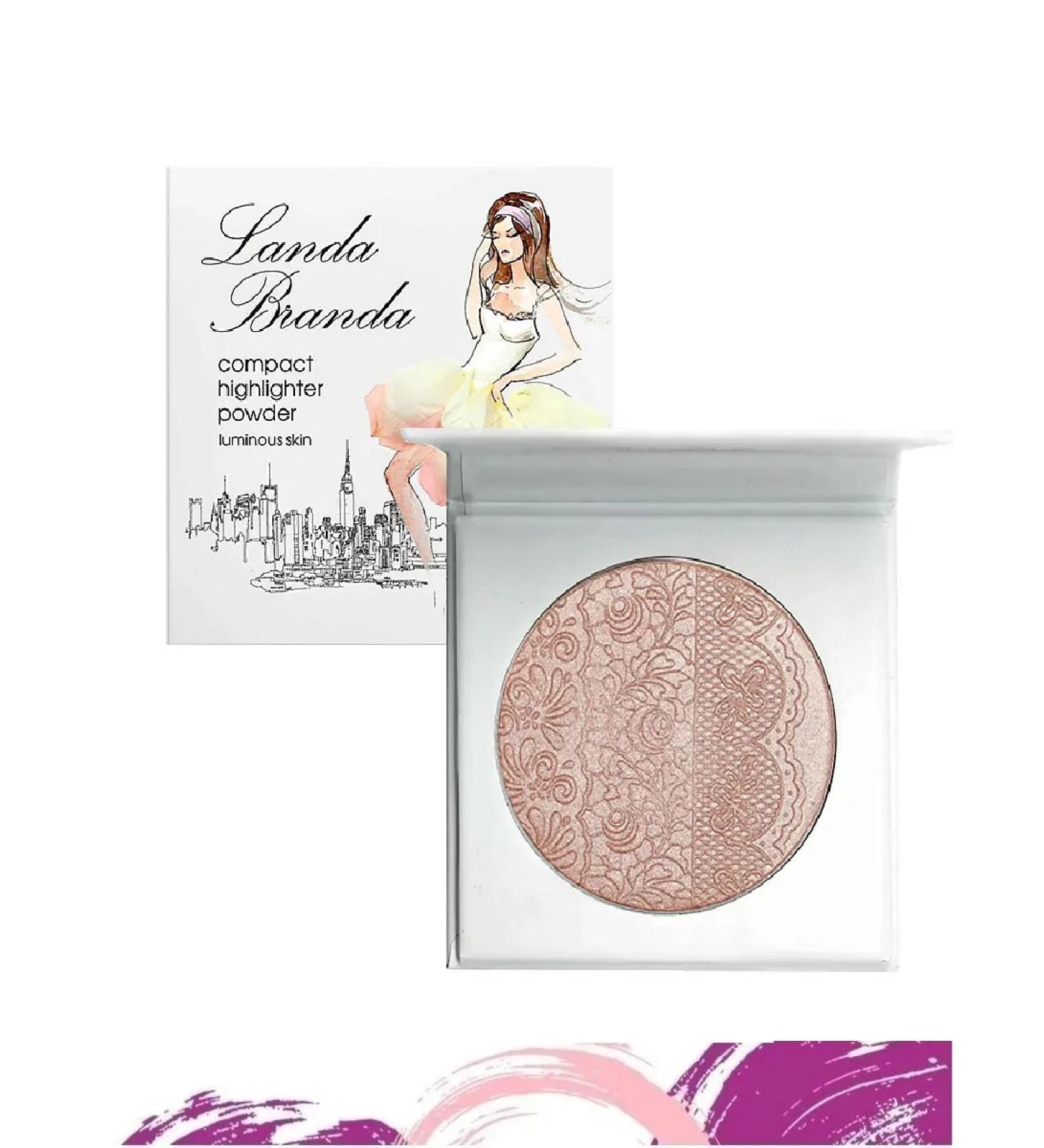 LANDA BRANDA Compact powder shining leather No. 53 Frosty Rose - Buy Online on GoSupps.com