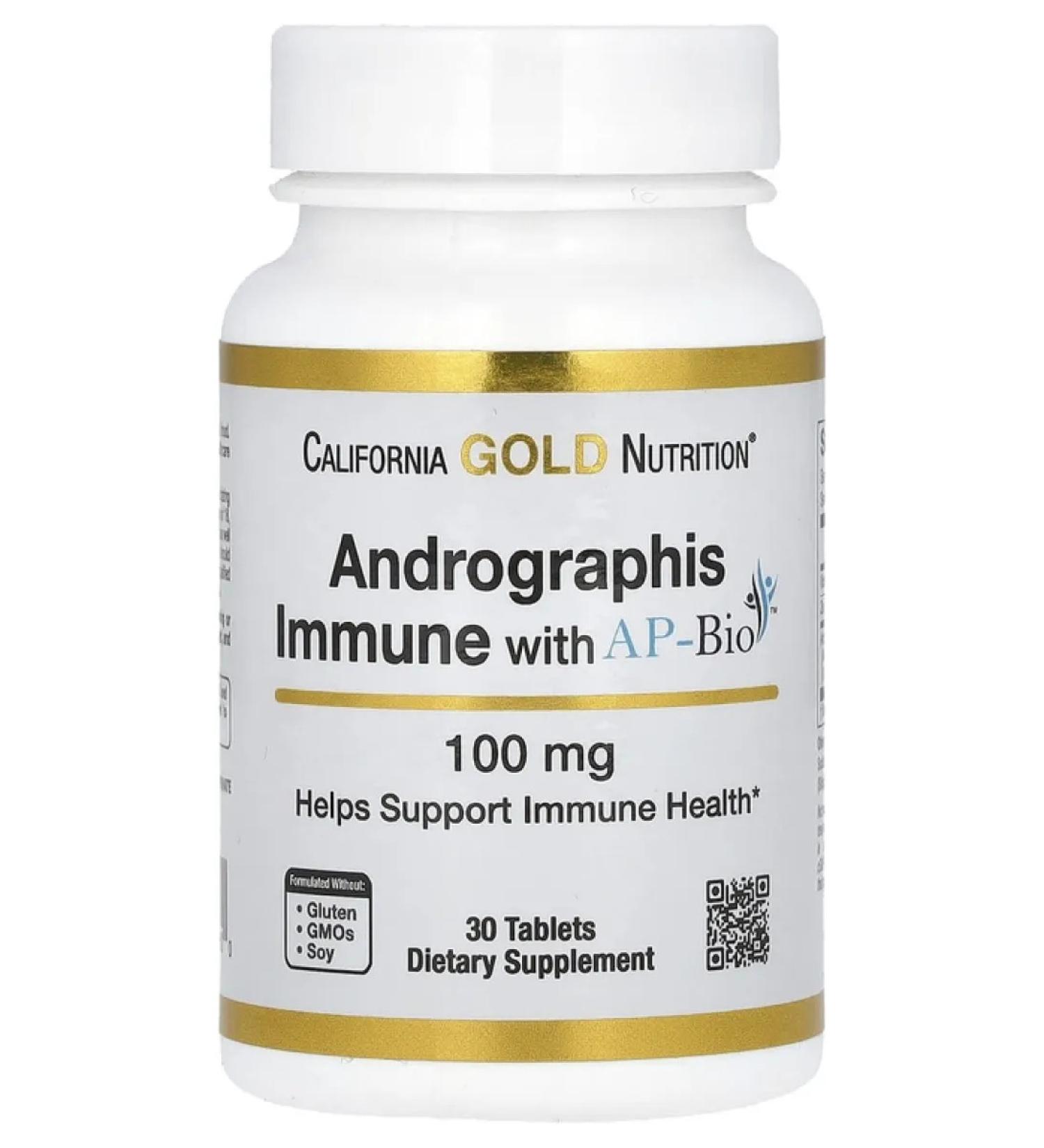 California Gold Nutrition Andrographis extract with zinc and vitamin C 30 tablets - Buy Online on GoSupps.com