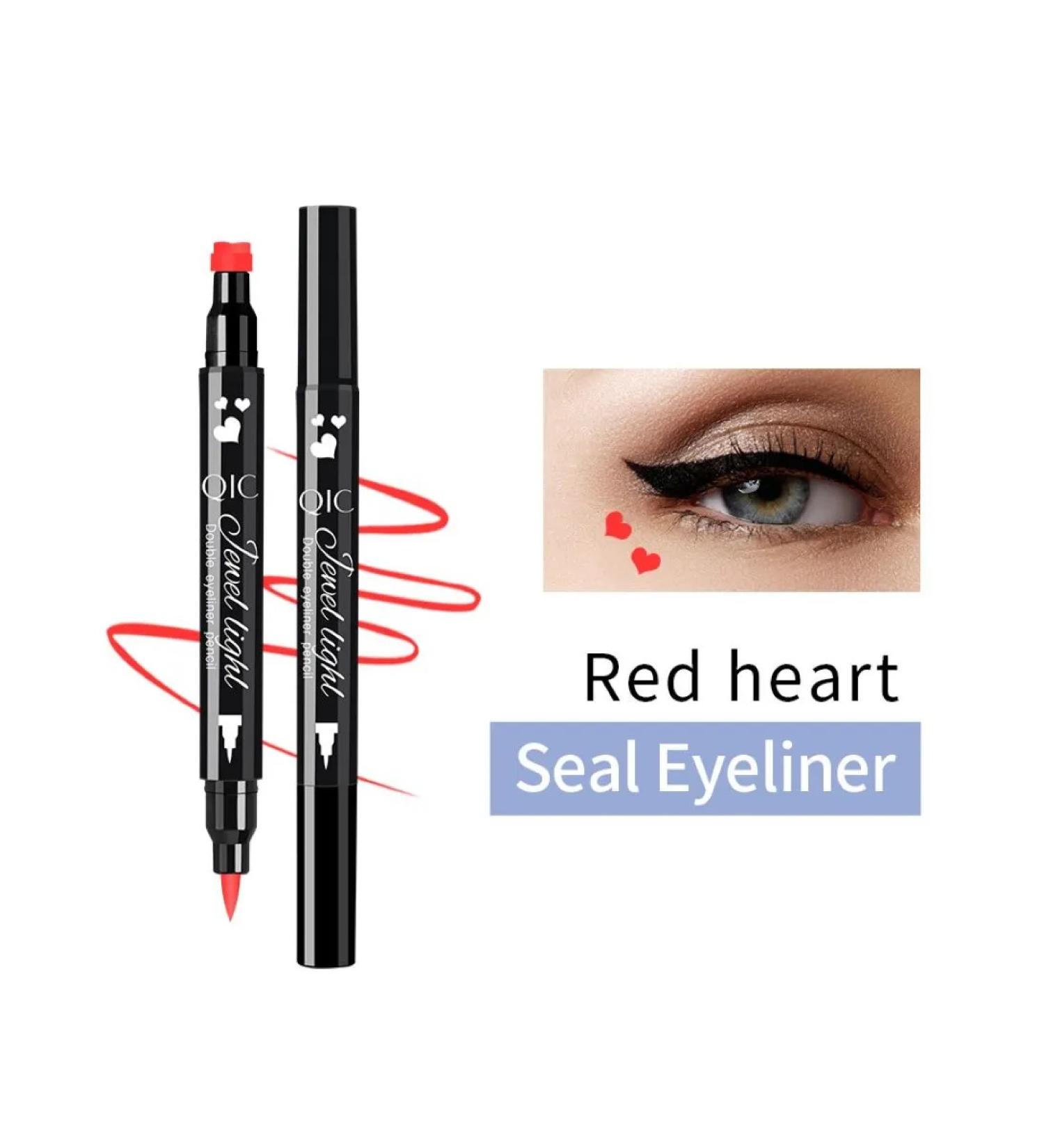 QIC Eye eyelids 2v1 felt -tip pen + marker with stamp 08# - Buy Online on GoSupps.com