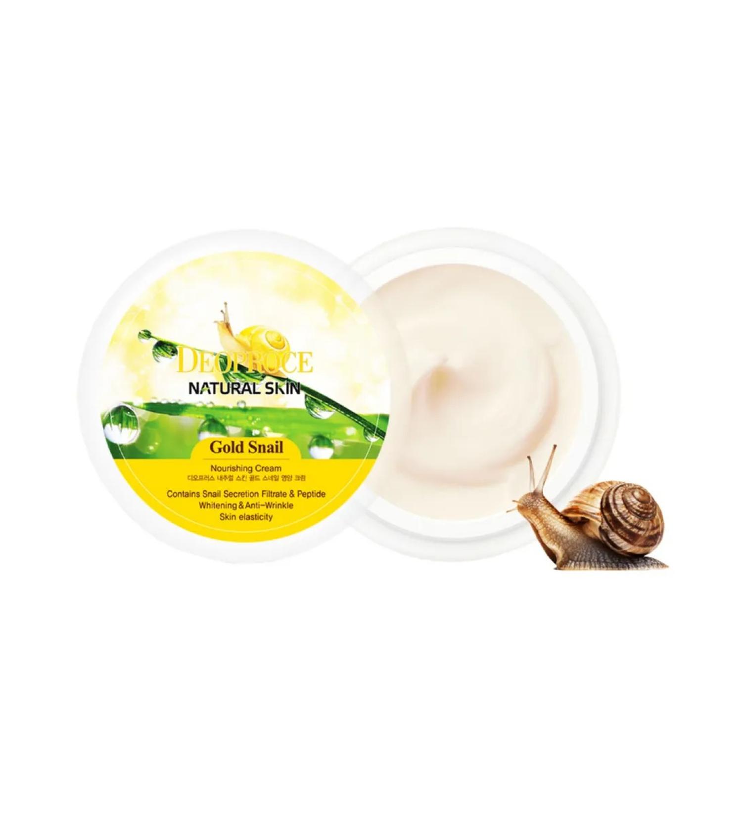 DEOPROCE Face and body cream Natural Skin Gold Snail Nourishing - Buy Online on GoSupps.com