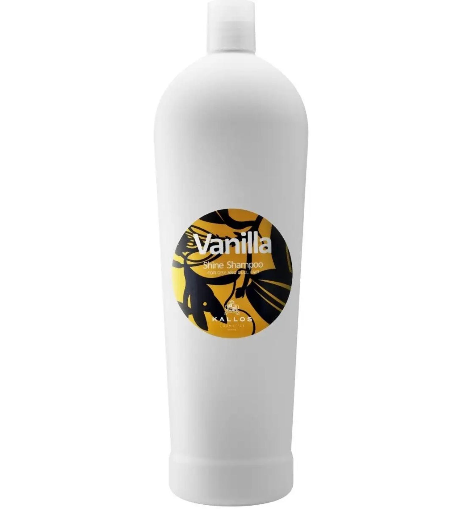Kallos Cosmetics Vanilla shampoo for shine of dry and dull hair 1l - Buy Online on GoSupps.com