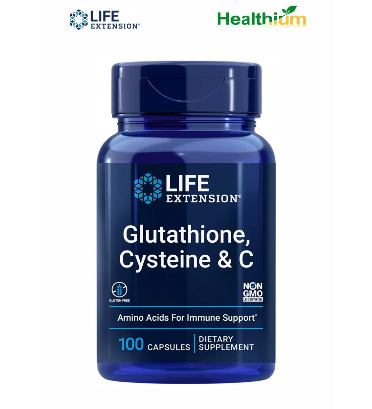 Life extension Glutathione Cysteine & C 100 Glutation cysteine vitamin C - Buy Online on GoSupps.com