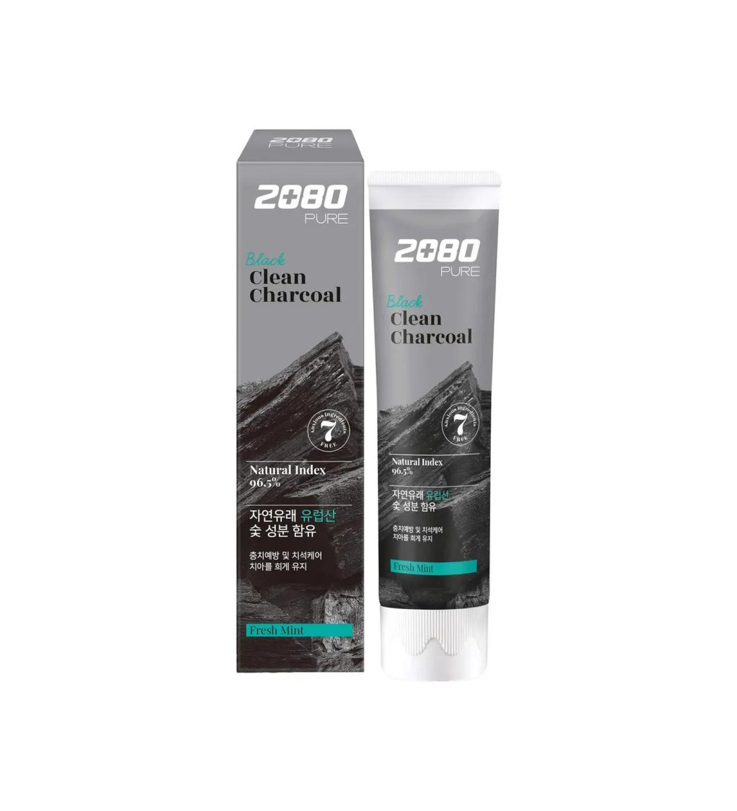 Dental Clinic 2080 Black Clean Charcoal toothpaste 120g.*2pcs